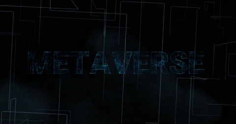 Numerous dots gather to create a 'Metaverse' typo, low-polygon Stock Footage 192947969