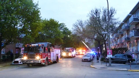 Numerous emergency vehicle on scene Stock Footage 114752592