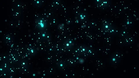 Numerous glowing turquoise dots and highlights on a dark background Stockbeeldmateriaal 335620908