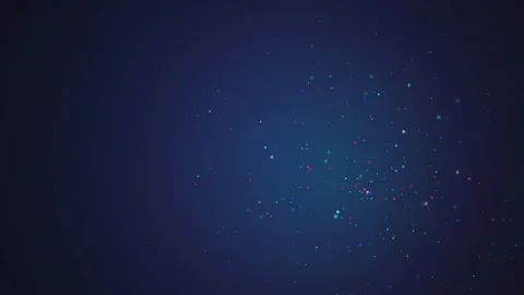 Numerous luminous circular particles gently drift across a blue-teal gradien Stock Footage 340831463