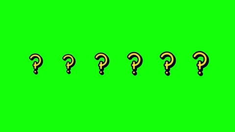 Numerous question marks appearing in sequence on a green screen background .. Stock Footage 340941778