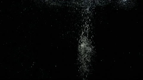 Numerous small air bubbles in water rising up to the surface on black background 스톡 동영상 157154055