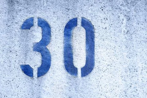 Nummer 30 Nummer 30 an einer Wand Copyright: xZoonar.com/angetax 4842354  写真素材