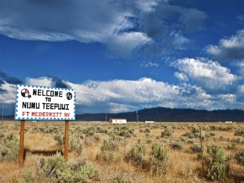 Numu Teepuwt Indian reservation in Ft McDermitt Nevada in Western USA Видео 75687906