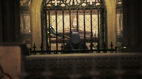 Nun Praying Stock Footage 34899896