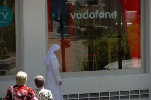 Nun walking Foto stock