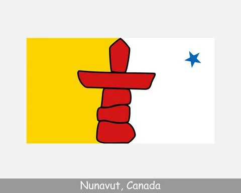 Nunavut Canada Flag Stock Illustration