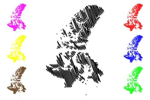 Nunavut (Canada) map vector Stock-Illustration
