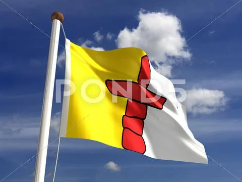 Nunavut flag canada Stock Photos
