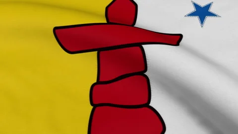 Nunavut Flag Loop Stock-Footage 241255133