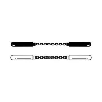 Nunchaku icon Stock Illustration