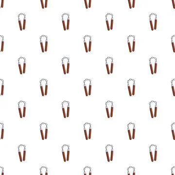 Nunchaku pattern forming a seamless background 스톡 일러스트