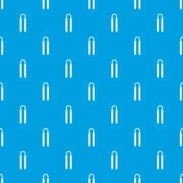 Nunchaku pattern seamless blue Illustrazione stock