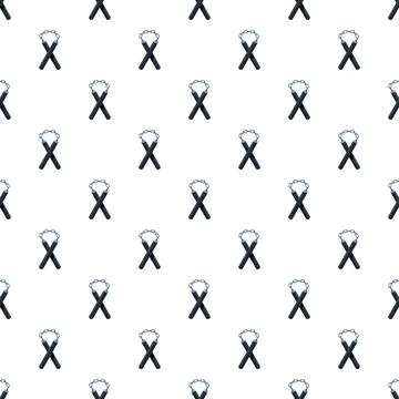 Nunchaku weapon martial arts pattern repeating background Stock Illustration