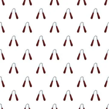 Nunchaku weapon pattern for martial arts background 스톡 일러스트