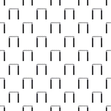 Nunchaku weapon pattern for martial arts background Stock Illustration