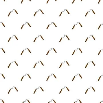 Nunchaku weapon pattern for martial arts background イラスト素材