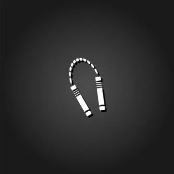 Nunchuck icon flat Stock Illustration