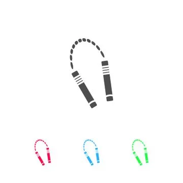 Nunchuck icon flat Stock Illustration