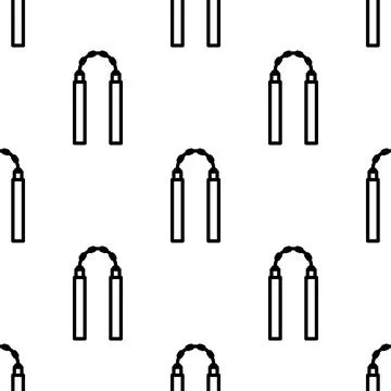Nunchucks seamless pattern vector illustration Illustrazione stock