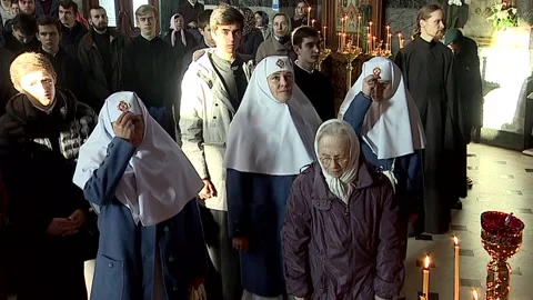 Nuns Stock Footage 98638381