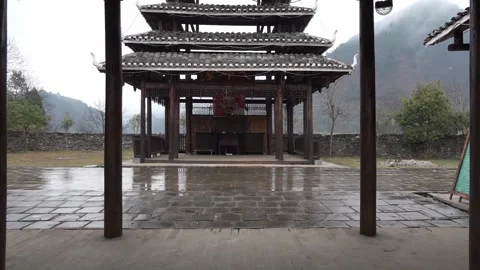 Nuo opera masks in the Drum Tower Stock Footage 235133717