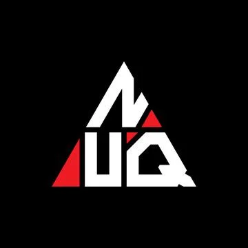 NUQ triangle letter logo design with triangle shape. NUQ triangle logo desi.. Stock Illustration