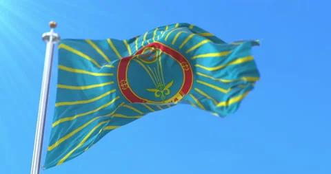 Nur-Sultan Flag, Kazakhstan. Loop Stock Footage 148161554