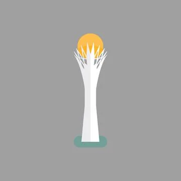 Nur-Sultan landmark. Flat vector illustration. Stock Illustration