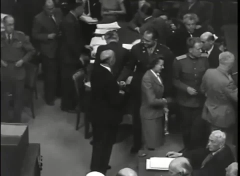 NUREMBERG - 1946: War Crimes Trials — The chamber empties Видео 342819381