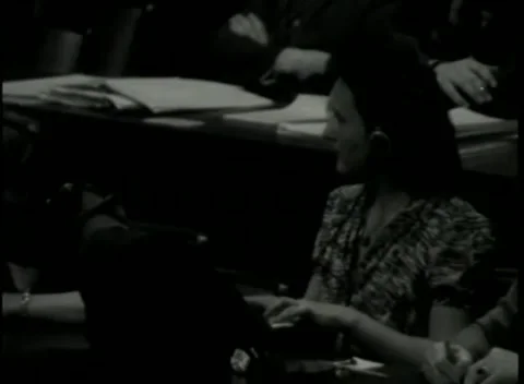 NUREMBERG - 1946: War Crimes Trials — A stenotypist at her machine Видео 342920221