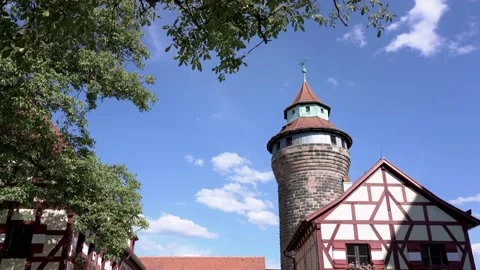 Nuremberg Castle architecture in Germany Stock Footage 211788796
