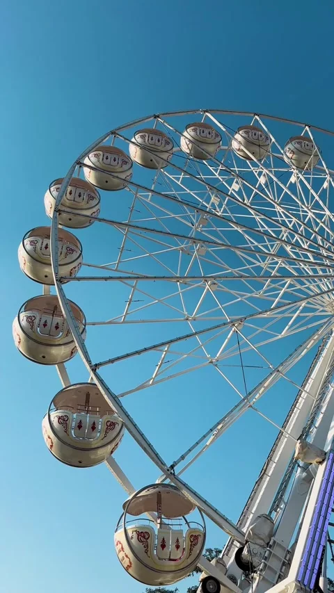 Nuremberg, Germany, September 30, 2025: Fair in Germany. Carousels and rides Stock Footage 286236231