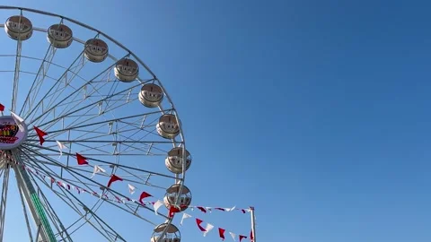 Nuremberg, Germany, September 30, 2025: Fair in Germany. Carousels and rides Stock Footage 286239659