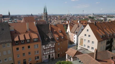 Nuremberg old town skyline Video stock 111459300