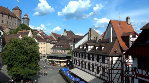 Nuremberg, Street View, Bavaria, Germany (POV2) Stock Footage
