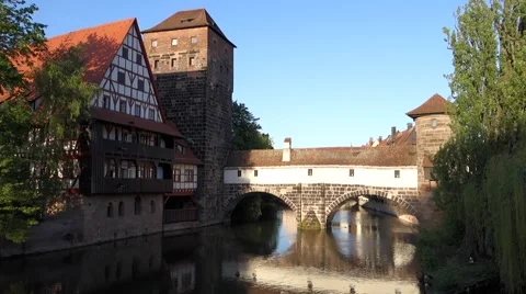 Nuremberg - Weinstadel with Water Tower Stock Footage 49939062