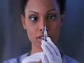 Nurse and needle. Footage