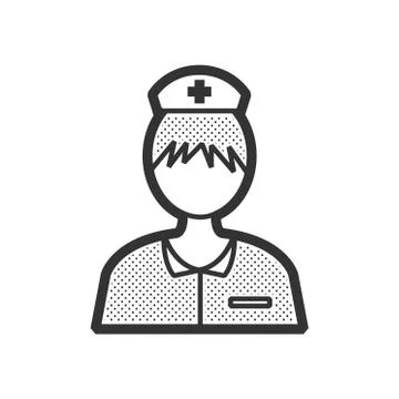Nurse avatar, icon Stock-Illustration