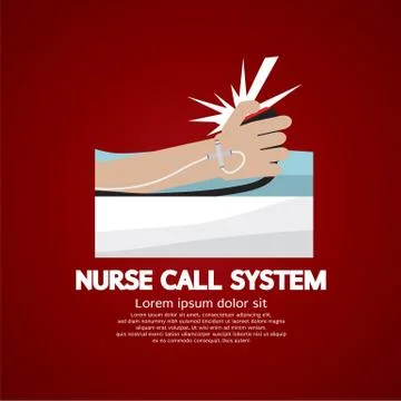 Nurse Call System Button Vector Illustration Stock Illustration