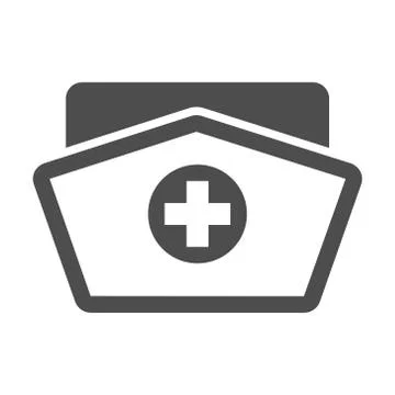 Nurse Cap Icon. Simple icon, blue colored icon illustration. - Vector Stock Illustration