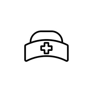 Nurse cap, modern flat icon Stock Illustration