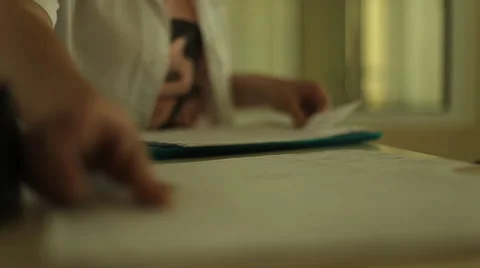 Nurse checks the card Video stock 41747631