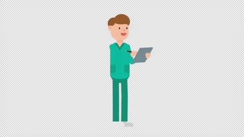 Nurse with Clipboard Video stock 205062362