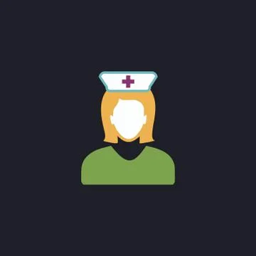 Nurse computer symbol Stock Illustration