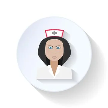 Nurse flat icon Stock Illustration