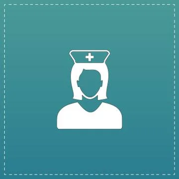 Nurse flat icon Stock Illustration