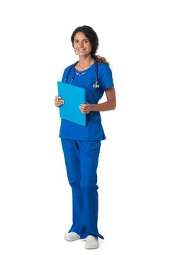 Nurse with folder in hands Stock Photos