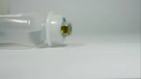 Nurse Hand Putting Down On A Medical Tray Syringes Filled With Medicine Stock Footage 47656844