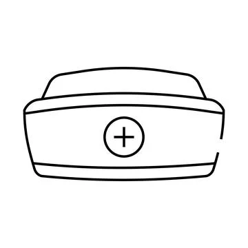 Nurse hat cap line icon vector illustration Stock Illustration